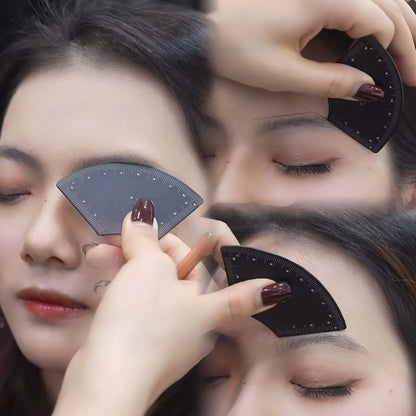 1PC Eyebrow Stencil Kit - Multi-Style Templates with 3-Point Measuring Ruler, Precise Shaping Tool for Microblading & Makeup