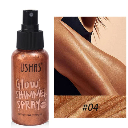 Diamond Liquid Highlight Waterproof High Gloss Glitter Body Bronzer Highlight Long-lasting Wear Face Contour Illuminator Makeup