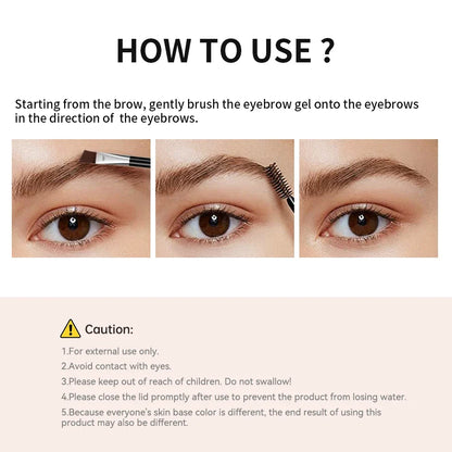 Long-lasting Eyebrow Enhancers Makeup 6 Colors Waterproof 3D Natural Eye Brow Pomade Eyebrow Gel With Brush Professional Makeup