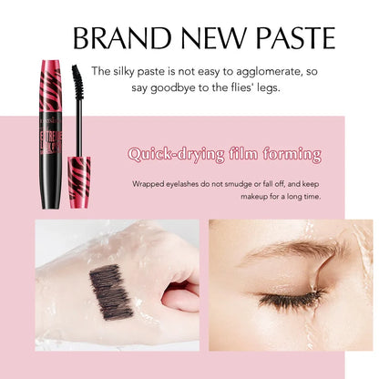 4D Silk Fiber Mascara - Waterproof Black Lengthening 10ml