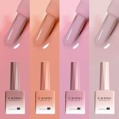6pcs*9ml CANNI Nail Gel Polish Kit HEMA FREE Jade Jelly Nude Jelly Pink VIP Kit Christmas Gift French Nail Design Natural Color