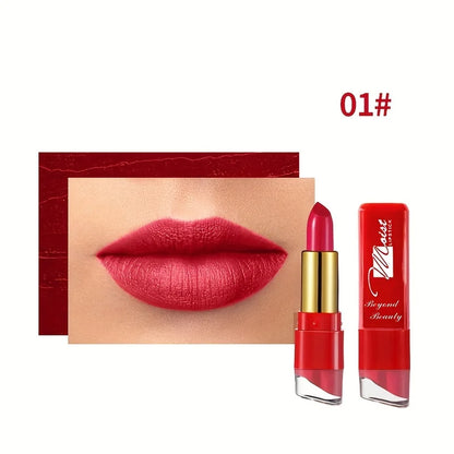 12 Colors Creamy Moisturizing Lipstick, Long Lasting Lipstick Leaning Tower Women and Schoolgirl Makeup Beginners Lip Makeup