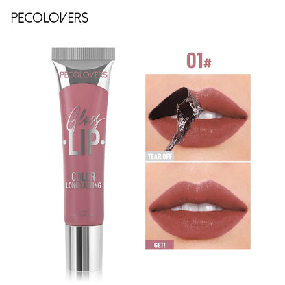 Tear-Off Lip Glaze 6 Colors Peel-Off Liquid Lipstick Waterproof Long Lasting Moisturizing Matte Red Lip Gloss Beauty Cosmetics