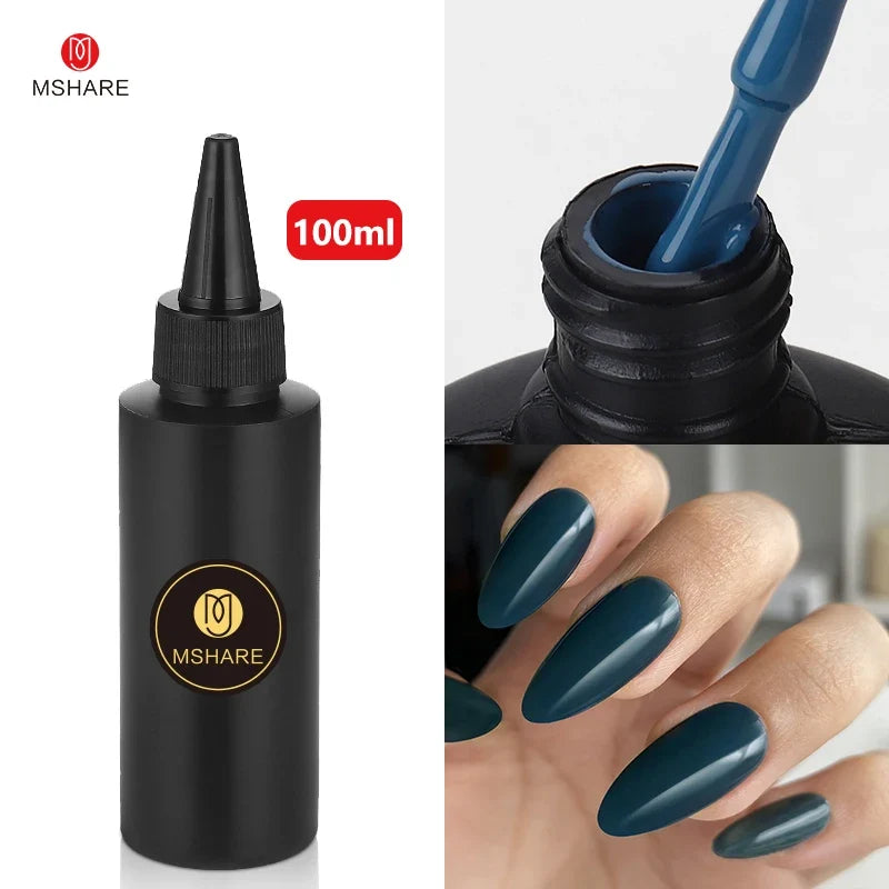 MSHARE 100ML Nail Gel Polish Soak Off UV LED Nails Vernis Semi Permanent Varnish Polish White Red Nail Gel Art