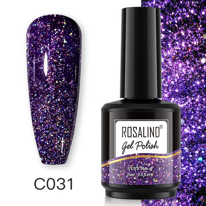 ROSALIND 7ml/15ml Summer Green Gel Nail Polish Semi Permanent Nail Art Manicure Soak Off Top Base Matt Hybrid Varnishes UV Gel