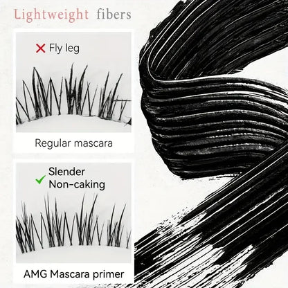 Steel Tube Mascara-Special Spiral Brush,Waterproof LongLasting Silk Fiber Mascara,keep Each Eyelash Curled for aLong Time Makeup