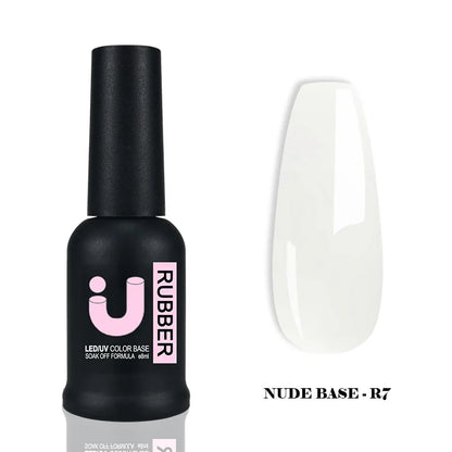 UNO JYJ Nude Rubber Base Gel Polish Semi-permanent Nail Polish UV Varnish Manicure Natural Nail Base Coat 7 Colors Basis Gellac