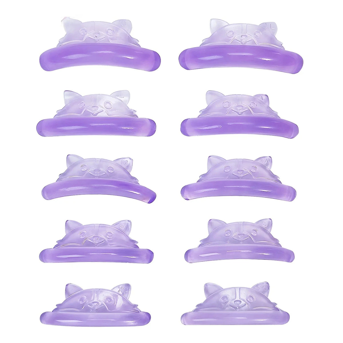 5 Pairs C Curl Silicone Eyelash Pads - Sticky 3D Lashes Lifting Rod Shield Curler Makeup Tool Accessories