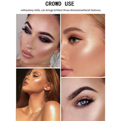 Natural Diamond Highlighter Powder 5 Color Shimmer Contour Nose Shadow Brightening Face Makeup Cosmetics Palette