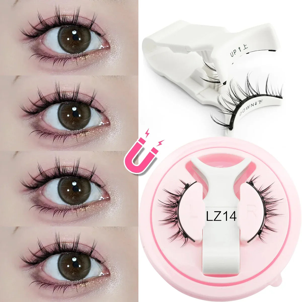 YSDO Magnetic Eyelashes Reusable Winged Magnetic 3D Mink lashes Long-Lasting No Glue Needed False Eyelashes with Tweezer Makeup