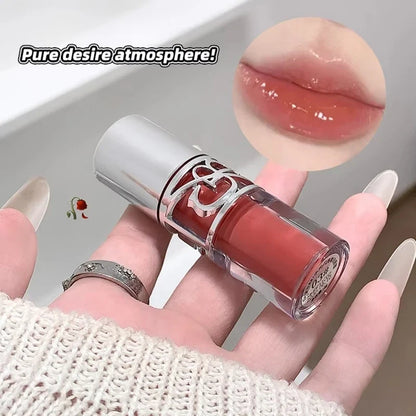 Clear Glass Shine Lip Gloss Mirror Watery Moisturize Plumper Long Lasting Lip Tint Juicy Lip Oil Gloss Stain Makeup