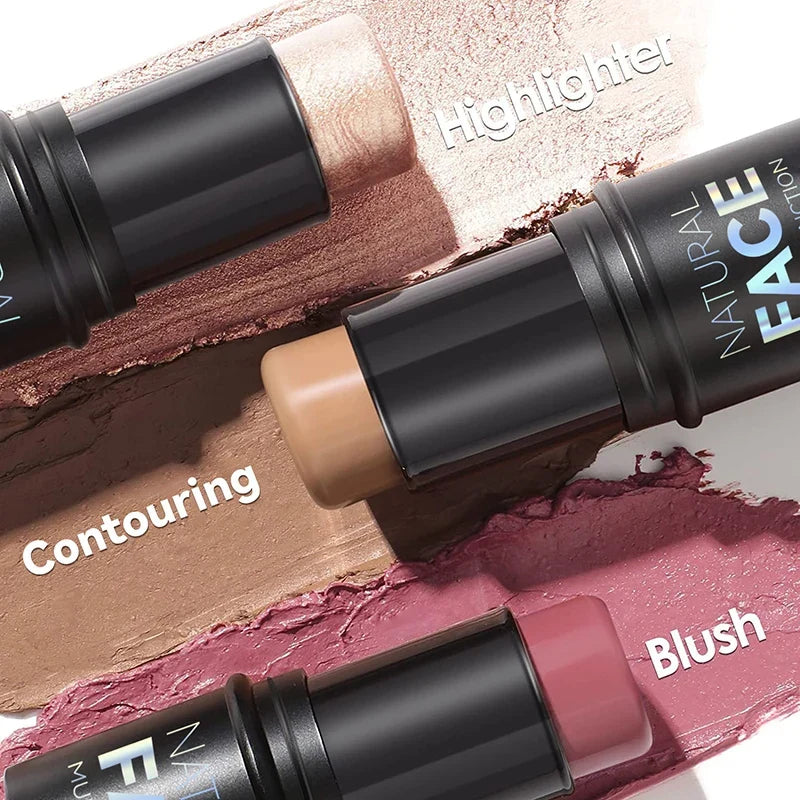 Face Pearl Stone Highlighter Stick Contour Shading Lasting Cheek Stereoscopic Brightening Skin Blush Illuminator Makeup Cosmetic