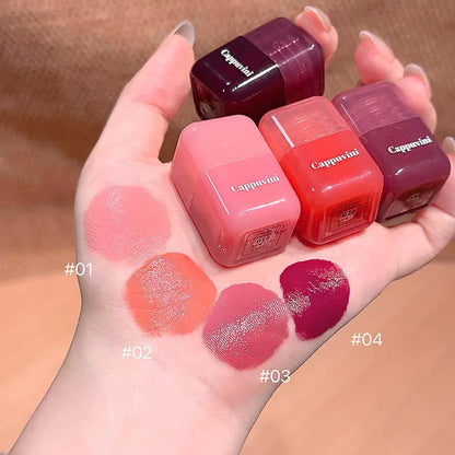 Cappuvini Mini Moisturizing Liquid Blush Energetic Pink Cheek Rouge Korean Style Blusher Long-Lasting Easy to Apply