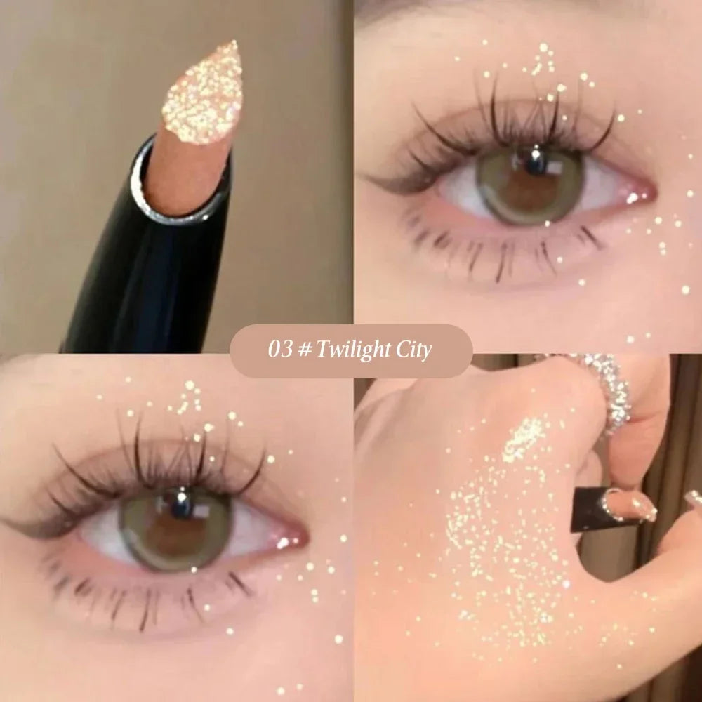 Glittering Highlighter Stick With Diamond Like Feel Silky And Good Ductility Face Brightening Three Dimensional Eye Shadow Pen