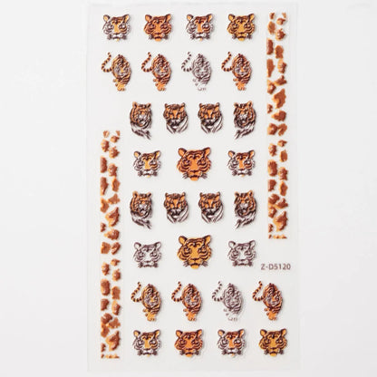Lovely Cat Nail Decals 3D Animal Cartoon Dog Scrawl Relief Self Adhesive Nail Art Stickers Cute Puppy Kitty Y2K Nails Decoration