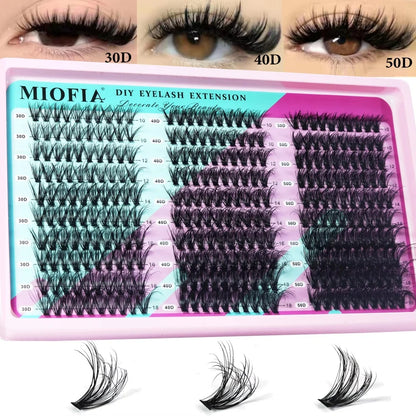 New 14/30 Rows DIY 5D Fluffy Lash Clusters 30D-150D Thick Eyelash Clusters Individual Lashes 10-18mm Cluster Eyelash Extension