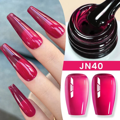 BORN PRETTY Milky White Jelly Nude Gel Nail Polish 10ml White Translucent Soak Off Gel Vernis Semi Permanent Need UV Light Cure