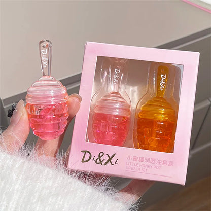 Honeypot lip oil set box Moisturizing hydrating layer mist lipstick all match lip moisturizing lip toot lip gloss parity