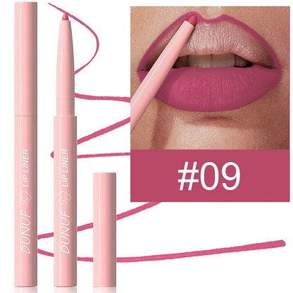 Velvet Matte Lip Liners Pencil Lipstick Makeup Soft Nude Red Brown Tint Lip Stain Waterproof Plumping Lip Outline Contour Makeup