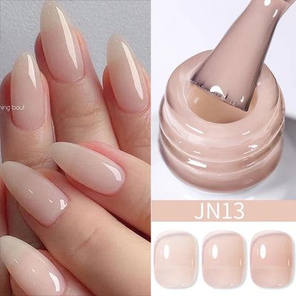 BORN PRETTY 10ml Blood Red Jelly Gel Nail Polish Halloween Nails Art Gel Polish Sheer Translucent Nail Gel for Winter Manicure
