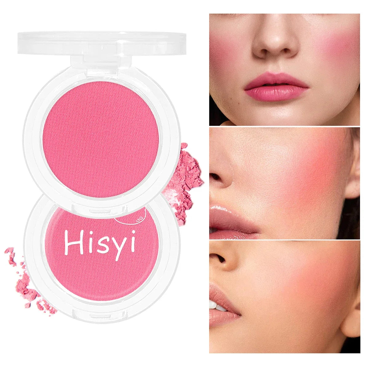 HISYI slightly tipsy blush matte fine flash micro flash natural color makeup pure desire monochrome blush plate