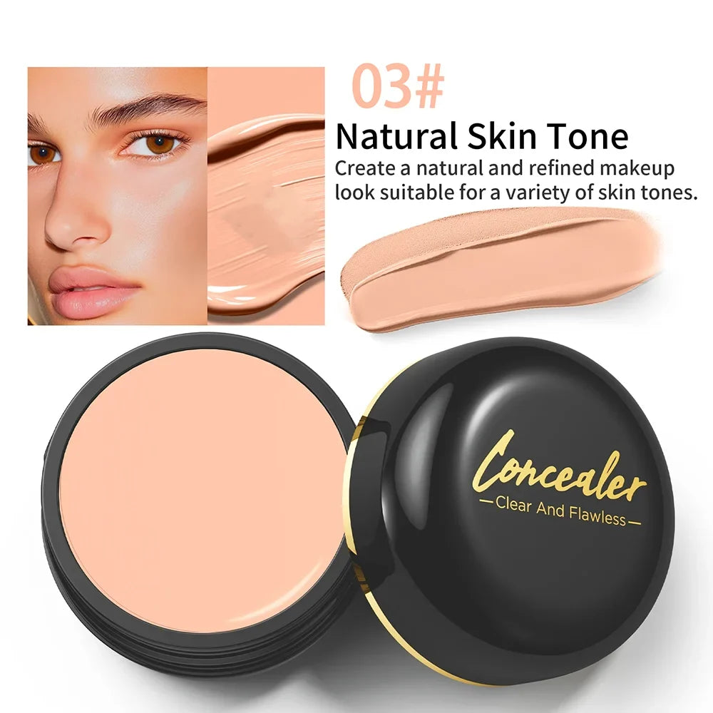 Full Coverage Waterproof Concealer – Hides Tattoos, Scars & Blemishes, Natural Matte Foundation for All Skin Tones, Long-Lasting