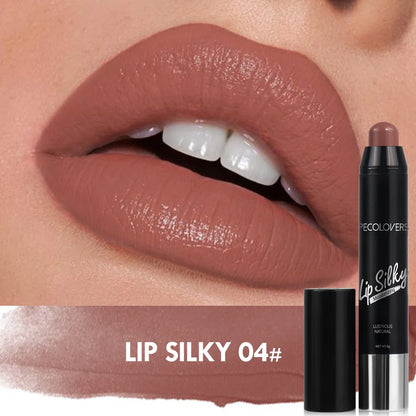 Matte Lipstick Pencil Waterproof Long Lasting Non-Stick Cup Lip Stain Tint Cosmetic Nude Lipstick Pen Makeup Maquillage