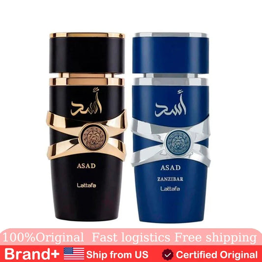 Lattafa Perfumes Asad Unisex Eau De Parfum Spray 3.4 Ounce Arabian Cologne Long Lasting Fragrance Natural Pheromone Persistence