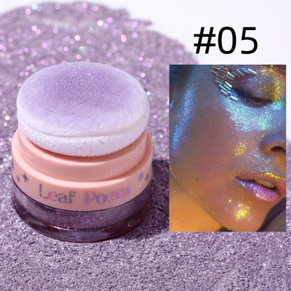 1PC Pearlescent Glitter, Fine Powder, Suitable for Hair/body/face, Highlight Powder, Blush Powder, Suitable for Music Festival