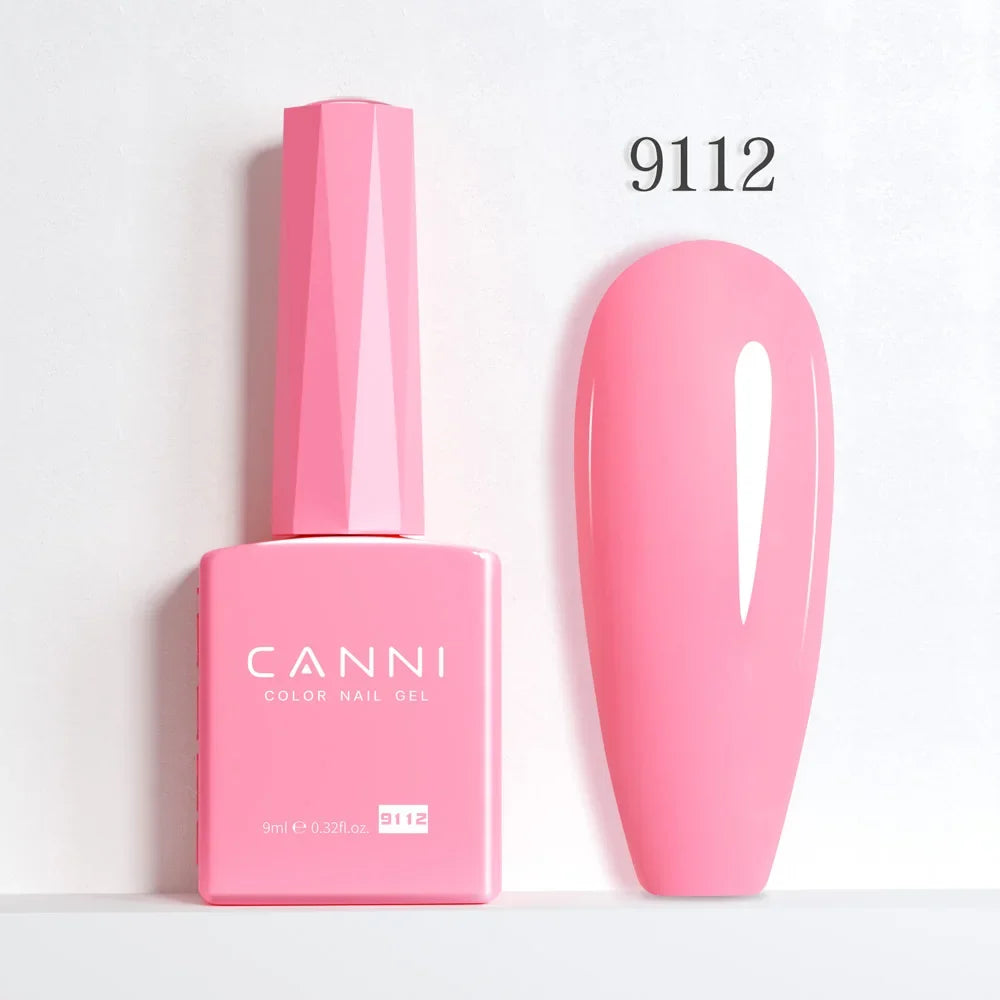 CANNI Hema Free Nail Gel Polish Fall Color Collection Semi Permanent Diamong Long Wear Top Coat Red Gorgeous JellyNude Color 9ml