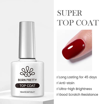 BORN PRETTY 10ml Blood Red Jelly Gel Nail Polish Halloween Nails Art Gel Polish Sheer Translucent Nail Gel for Winter Manicure