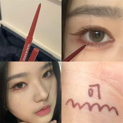 Matte Brighten Lying silkworm Eyeliner Gel Pen Waterproof Quick Drying Pink Brown Ultra fine Eye Shadow Pen Not-Smudge Makeup