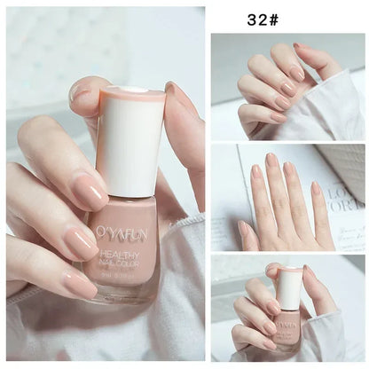 40 Colors Autumn Brown Colors Series Gel Varnish Water Based Nail Polish  Water Based No Baking Quick Dry Peel Off Nail Varnish