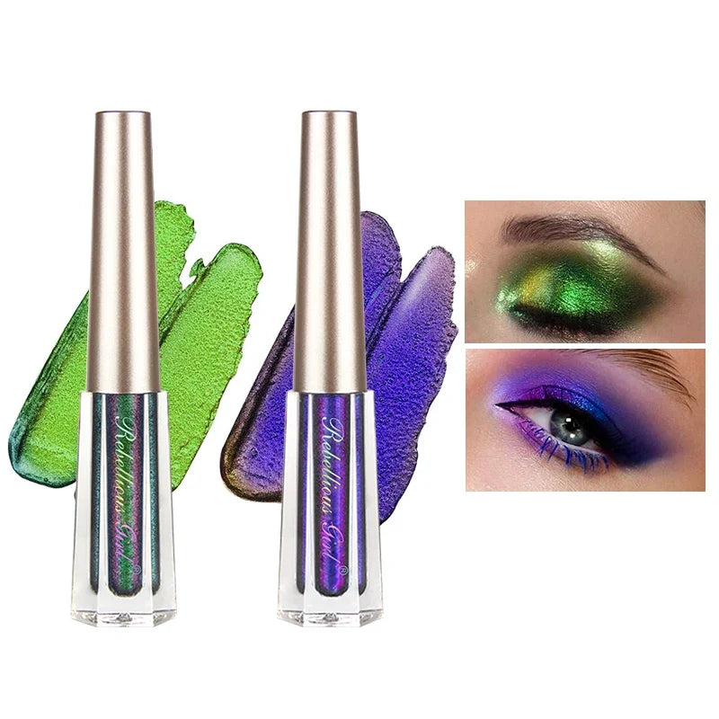 Chameleon EyeshadowsDiamond Glitter Liquid Eyeshadow StickHighly Pigmented Metallic Shimmering Long Lasting Shine All Makeup