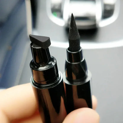 1pcs Big Double-headed seal eyeliner Waterproof and quick-drying black liquid eyeliner small lash glue pen Eye makeup cosmetic