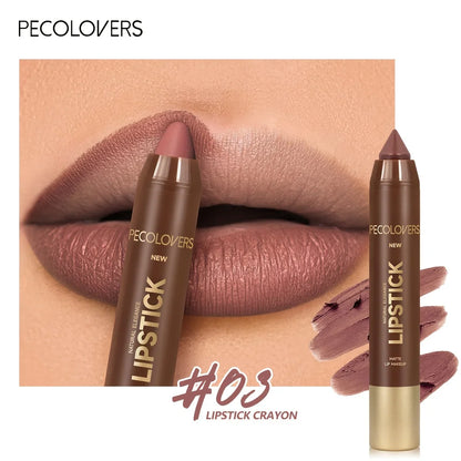Velvet Lip Liner Crayon, Matte Tapered Gradient Lipstick Pen, Waterproof Non-Sticky Contouring Lip Makeup, Mixed Color System