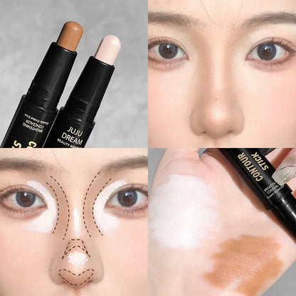 Dual-ended highlighter wand 2-in-1 concealer pen natural three-dimensional shadow wand