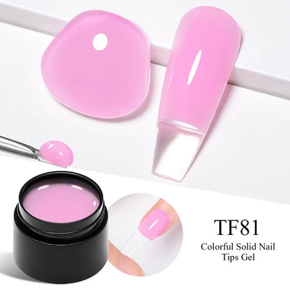 Milky White Nail Extension Gel Clear Nude Building UV Gel For Nails Finger Extensions Form Tips French Nails Manicure Nail Art