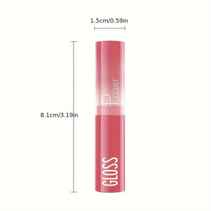 Hydrating Long-Lasting Pudaier Berry Shine Lipstick Set - Creamy Texture for Plump Lustrous Lips, Non-Sticky Finish for All Skin