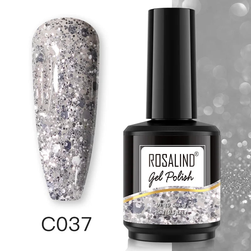 ROSALIND 7ml/15ml Summer Green Gel Nail Polish Semi Permanent Nail Art Manicure Soak Off Top Base Matt Hybrid Varnishes UV Gel