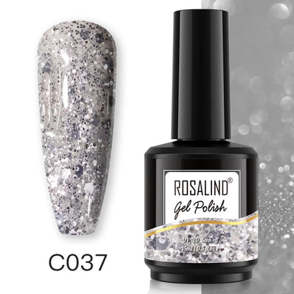 ROSALIND 7ml/15ml Summer Green Gel Nail Polish Semi Permanent Nail Art Manicure Soak Off Top Base Matt Hybrid Varnishes UV Gel