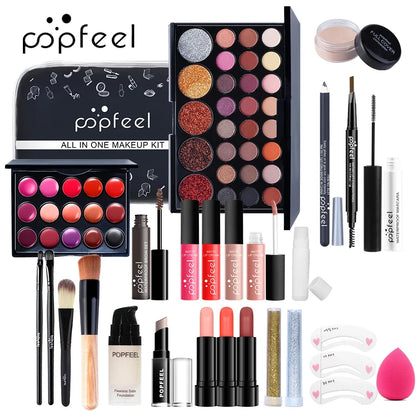 POPFEEL Complete Holiday Makeup Gift Set – Perfect Surprise for Friends and Family, Easy to Use for a Stunning Transformation.