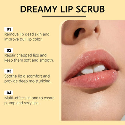 Coconut Vanilla Lip Scrub Exfoliating Even Lip Color Remove Dead Skin Repair Chapped Lip Deep Moisturizing Plump Lip Skin Care