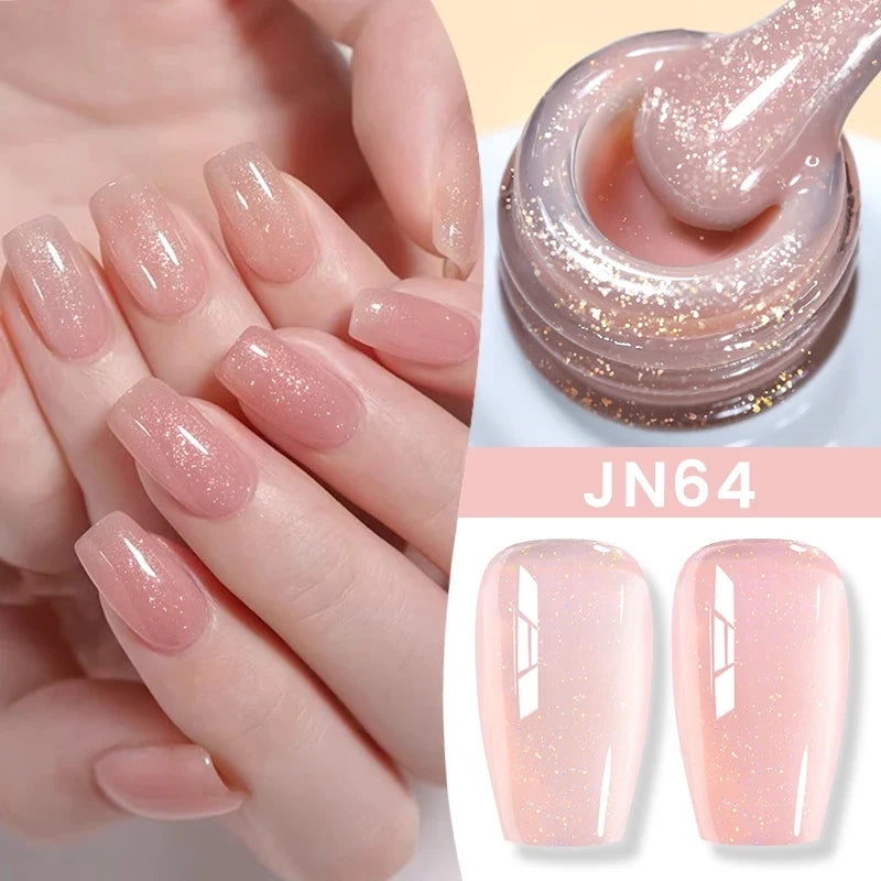 BORN PRETTY Milky White Jelly Nude Gel Nail Polish 10ml White Translucent Soak Off Gel Vernis Semi Permanent Need UV Light Cure