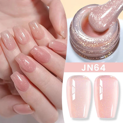 BORN PRETTY Milky White Jelly Nude Gel Nail Polish 10ml White Translucent Soak Off Gel Vernis Semi Permanent Need UV Light Cure