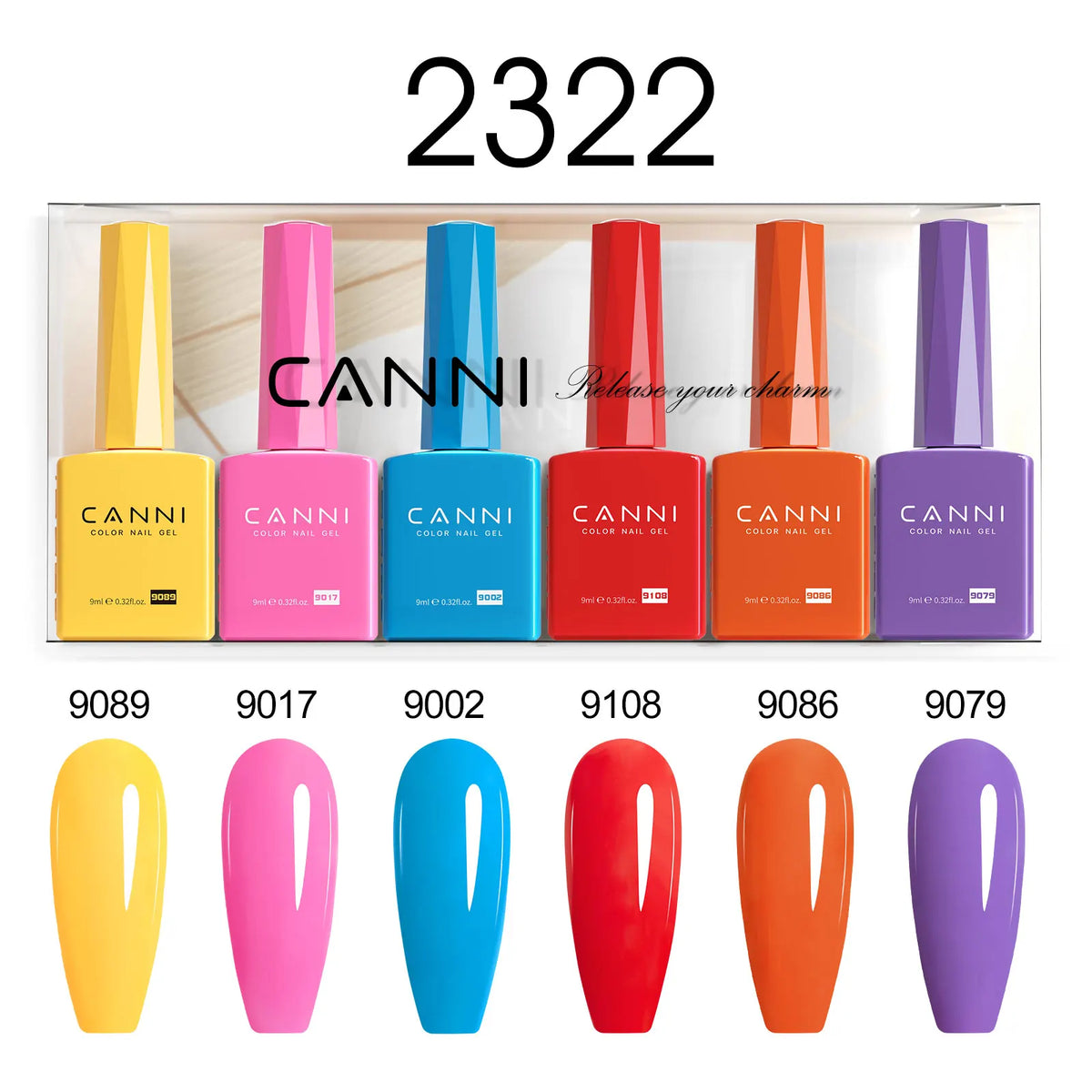 6pcs*9ml CANNI Nail Gel Polish Kit HEMA FREE Jade Jelly Nude Jelly Pink VIP Kit Christmas Gift French Nail Design Natural Color