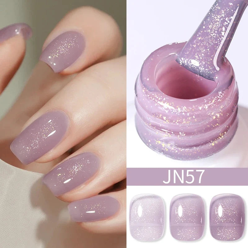 BORN PRETTY 10ml Blood Red Jelly Gel Nail Polish Halloween Nails Art Gel Polish Sheer Translucent Nail Gel for Winter Manicure