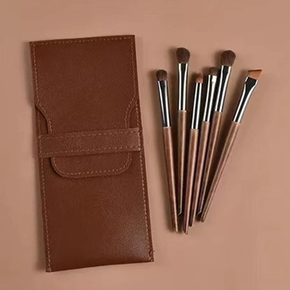 6pcs Soft Horse Hair Eye Makeup Brush Set - Complete Eyeshadow/Blending/Brow/Lip brush Tools