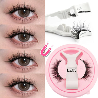 YSDO Magnetic Eyelashes Reusable Winged Magnetic 3D Mink lashes Long-Lasting No Glue Needed False Eyelashes with Tweezer Makeup