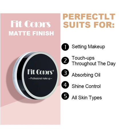 Fit Colors Concealer Smoothing Powder Waterproof, Sweat Resistant and Oil Resistant Makeup Powder Setting Powder
